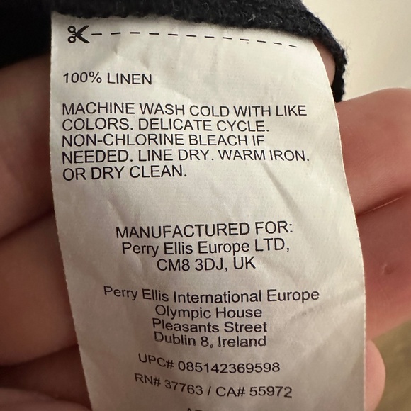 Black Line Button Up Tunic Shirt Long Sleeves Airy - Picture 4 of 4